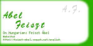 abel feiszt business card